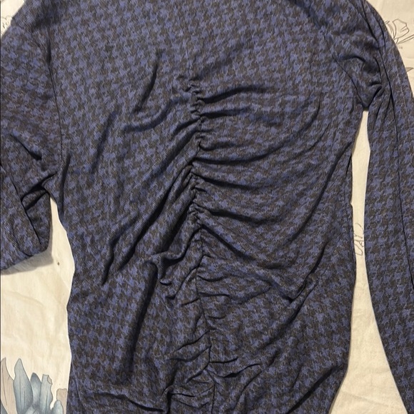 Free People Elegant Purple Houndstooth Women's Top - Picture 5 of 5